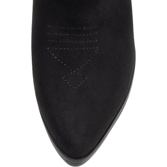 Blazing Ankle Boot Women Black Pointe Toe  Low Heel - Picture 6 of 6